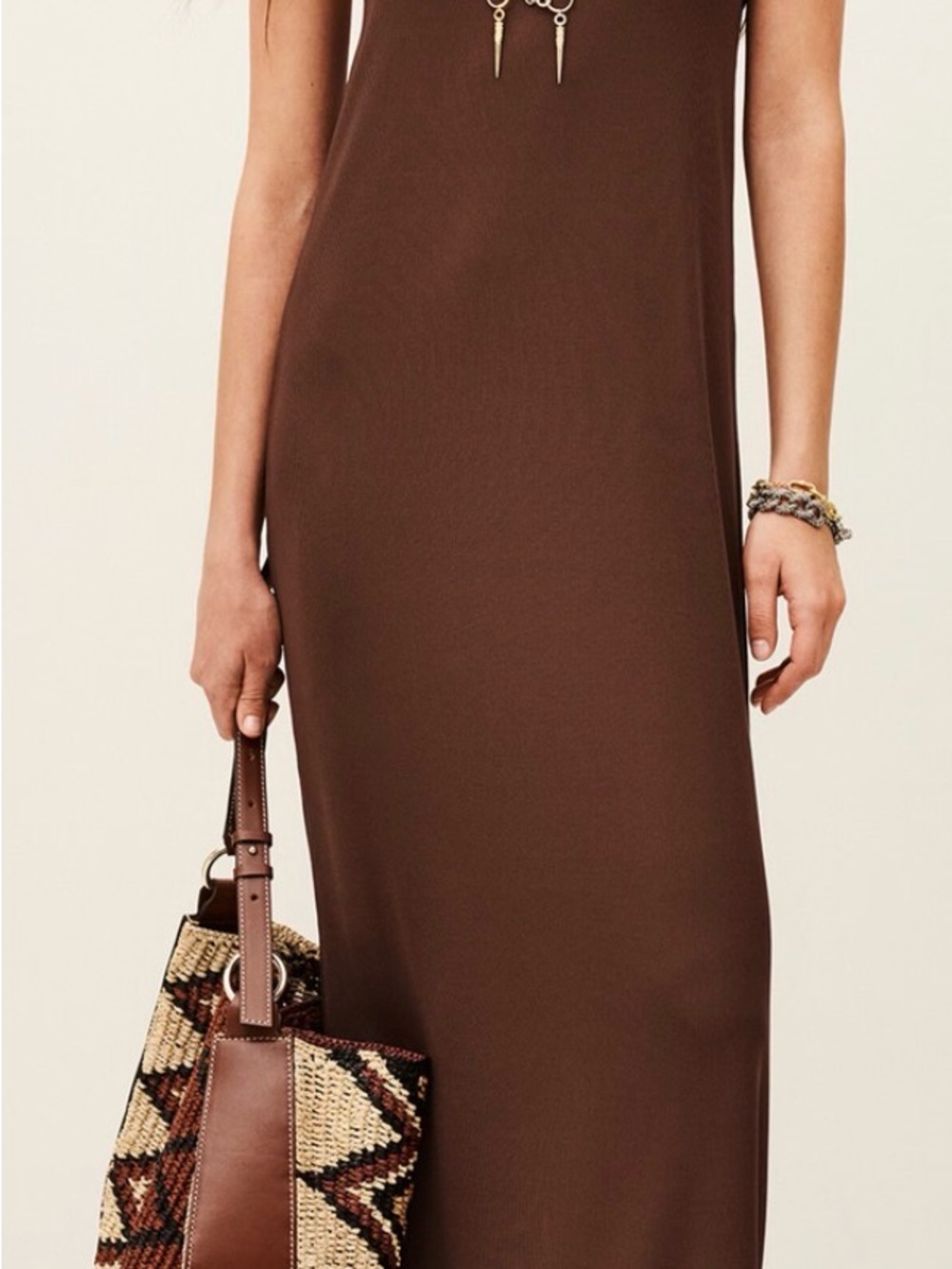ba&sh Brown Sleeveless Maxi Dress